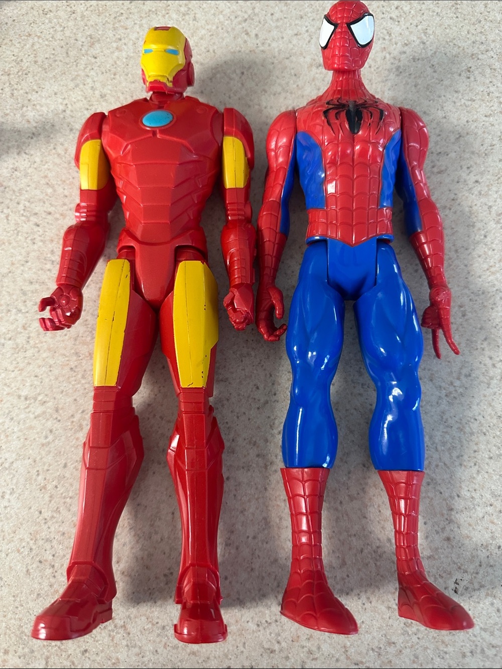 Hasbro Marvel Titan Hero Series featuring Iron Man 2014 and Spider-Man 2013